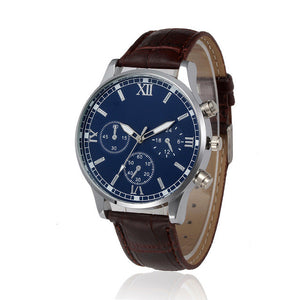 Retro Design Mens Watches Top Brand Luxury Men's Quartz Watch Leather Band Analog Alloy Wrist Watch Black Brown relojes